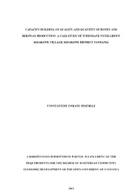 Capacity Building on Quality and Quantity of Honey And