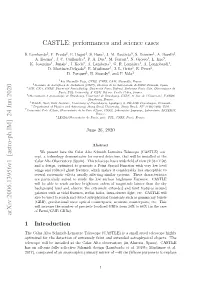 CASTLE: Performances and Science Cases Arxiv:2006.13956V1 [Astro-Ph.IM] 24 Jun 2020