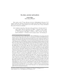On D Tus, Ancient and Modern
