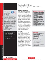 Software for Plug-In Data Acquisition Modules and Boards