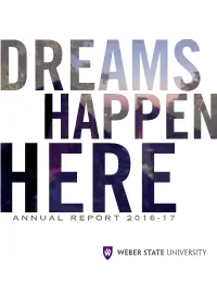 Weber State University 2016-17 Annual Report