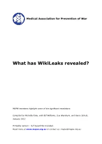 What Has Wikileaks Revealed?