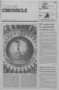 BTI Seeks Test for Genetically Modified Virus
