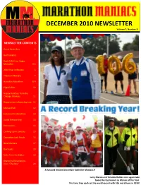 DECEMBER 2010 NEWSLETTER Volume 7, Number 9