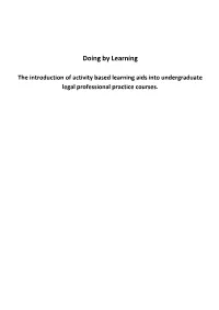 Doing by Learning: the Introduction of Activity Based Learning Aids Into