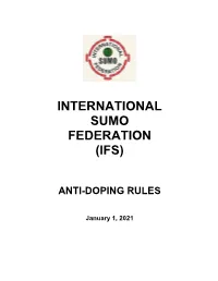 Ifs Anti-Doping Code
