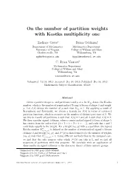 On the Number of Partition Weights with Kostka Multiplicity One