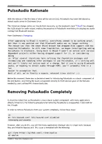 Pulseaudio Rationale Pulseaudio Rationale