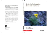 Strategies for Supporting Community Resilience Strategies for Supporting Strategies for Supporting Community Resilience Multinational Experiences Community Resilience