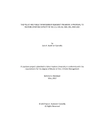 The Policy and Public Management Residency Program: a Proposal to Restore Staffing Capacity in the U.S. House, Cbo, Crs, and Gao