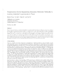 Transcription Factor Engineering Harnesses Metabolic Networks To