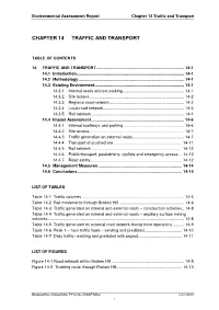 Chapter 14 Traffic and Transport