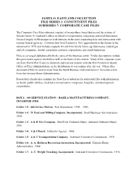 James O. Eastland Collection File Series 3: Constituent Files Subseries 7: Corporate Case Files