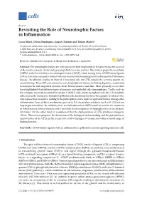 Revisiting the Role of Neurotrophic Factors in Inflammation