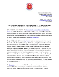 Final Team NATIONAL Release FINAL 1 30 14