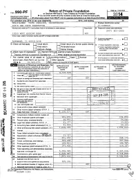 For, 990 -PF Or Section 4947 ( A)(1) Trust Treated As Private Foundation Do Not Enter Social Security Numbers on This Form As It May Be Made Public