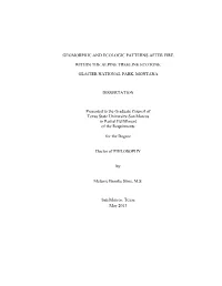 Geomorphic and Ecologic Patterns After Fire Within