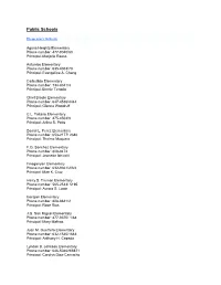 Schools List