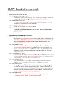 98-367: Security Fundamentals
