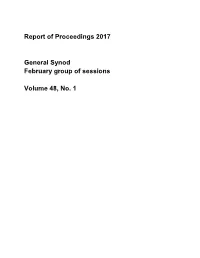 Report of Proceedings 2017 General Synod