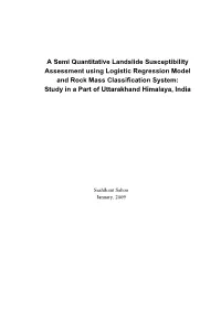 A Semi Quantitative Landslide Susceptibility