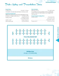 Poster Setup and Presentation Times