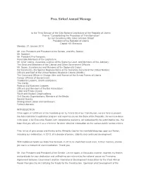 President Sirleaf Annual Message