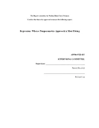 Regression: When a Nonparametric Approach Is Most Fitting