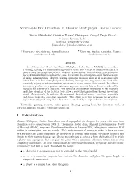 Server-Side Bot Detection in Massive Multiplayer Online Games