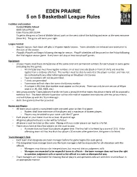 5 on 5 Basketball Rules