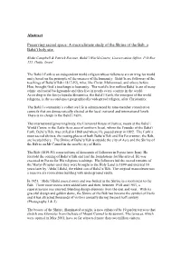 Abstract Preserving Sacred Space: a Microclimate Study of the Shrine Of