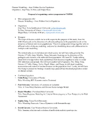 Jing Chen, Xi Huo, and Shigui Ruan Proposal of Organizing A