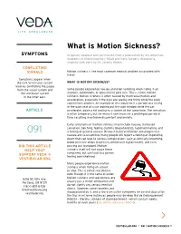What Is Motion Sickness?