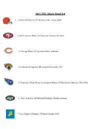 2017 NFL Mock Draft 9.0