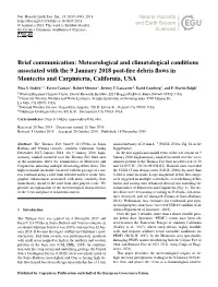 Brief Communication: Meteorological and Climatological Conditions