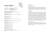 Concert Program Interpreters