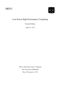 Low-Power High Performance Computing