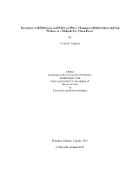 Meanings of Birdwatchers and Dog Walkers at a Multiple-Use Urban Forest