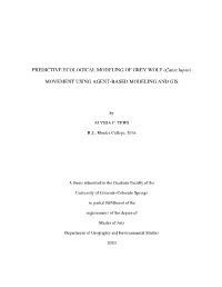 PREDICTIVE ECOLOGICAL MODELING of GREY WOLF (Canis Lupus)