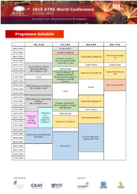 Programme Schedule