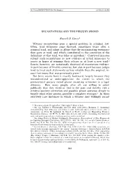 RECANTATIONS and the PERJURY SWORD Russell D