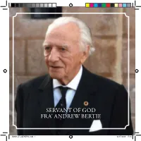 Servant of God Fra' Andrew Bertie