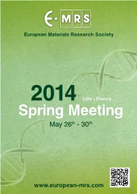 Spring Meeting May 26Th - 30Th