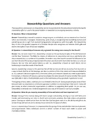 Stewardship Questions and Answers