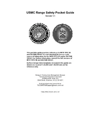 USMC Range Safety Pocket Guide Version 1.1