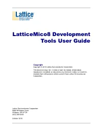 Latticemico8 Development Tools User Guide