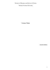 Lecture Notes