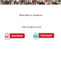 Read Write Inc Handbook