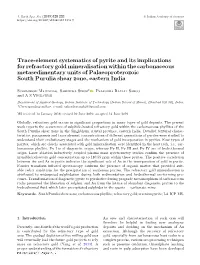 Trace-Element Systematics of Pyrite and Its Implications for Refractory