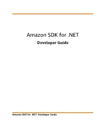 Amazon SDK for .NET Developer Guide